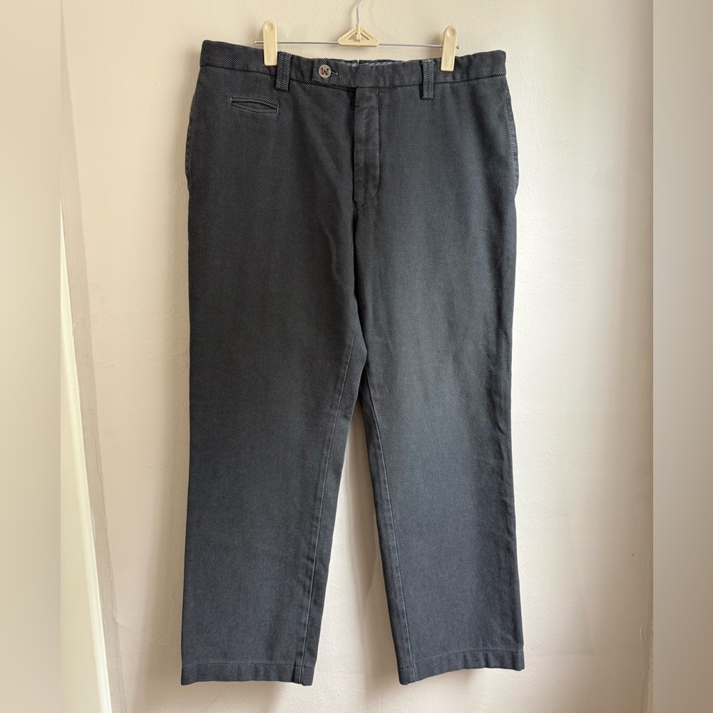 Berwich Italy 100% Pure Wool Dress Pants Gray Micro Dot EU 52 US 36